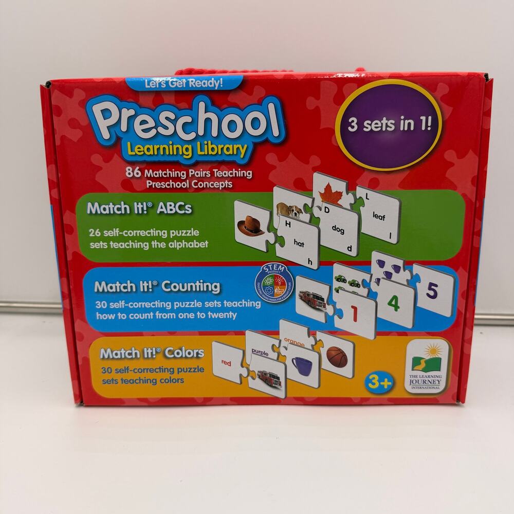 The Learning Journey Preschool Learning Library 3 Sets of Match It Puzzles NEW